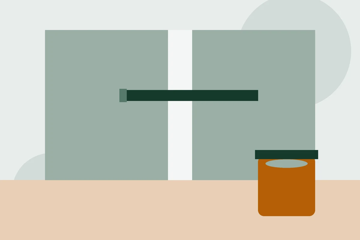 Illustration of a taping knife spreading joint compound over a drywall seam